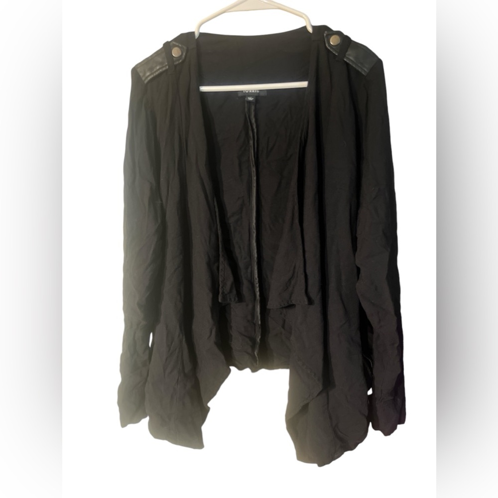 Torrid Leather Cardigan Sweater